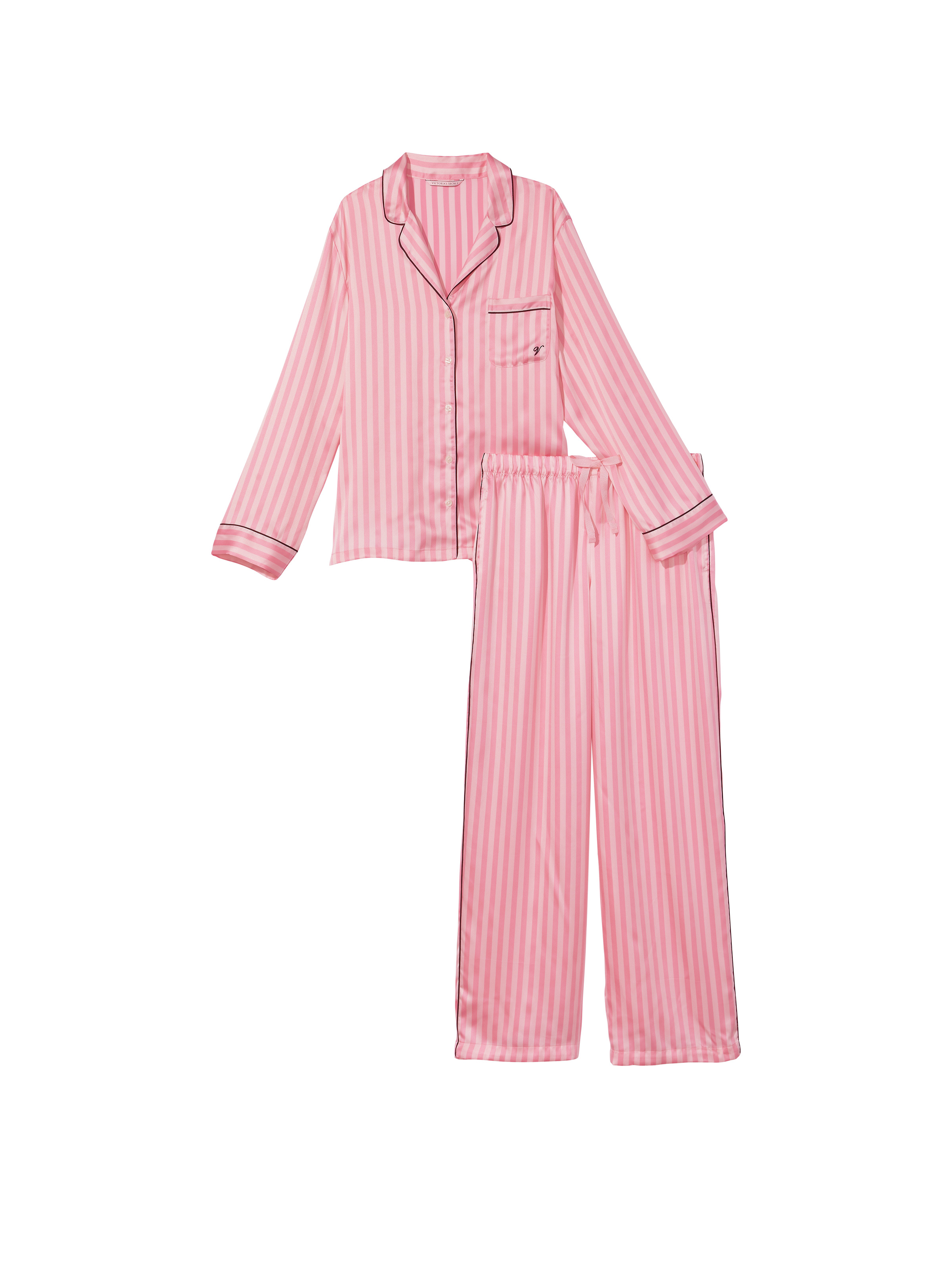 Satin Long Pajama Set image number null